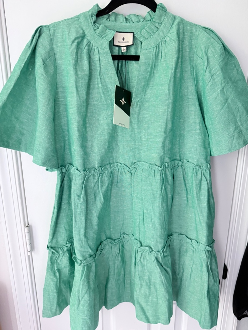 Tuckernuck Mint Green Tiered Mini Dress
